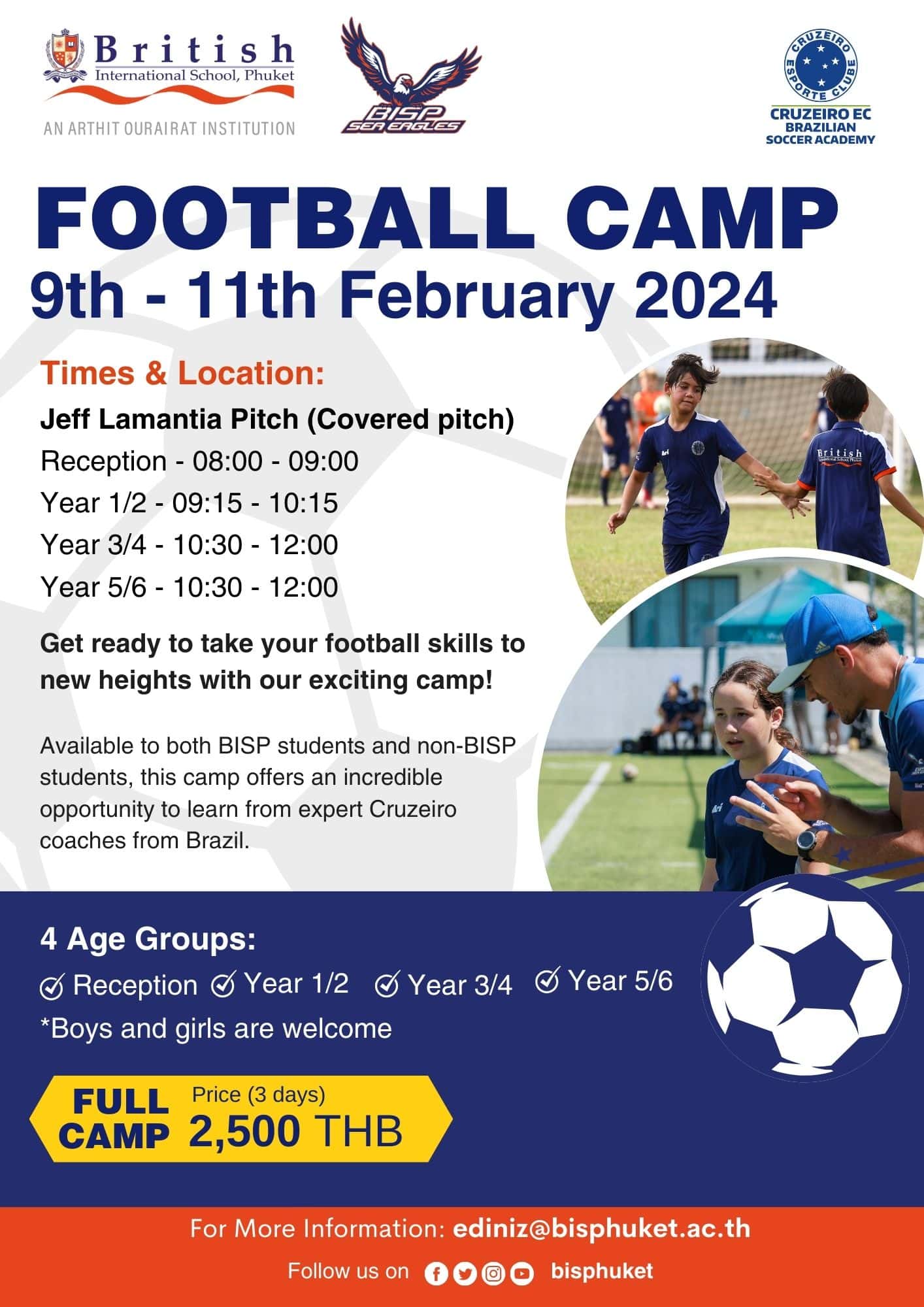 BISP to Host Cruzeiro Football Camp from 9-11 February | British ...