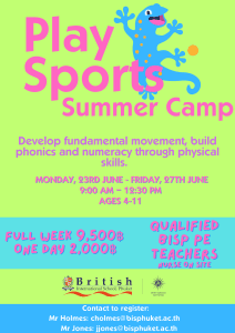 PLAY SPORTS Summer Camp Poster James Jones 1